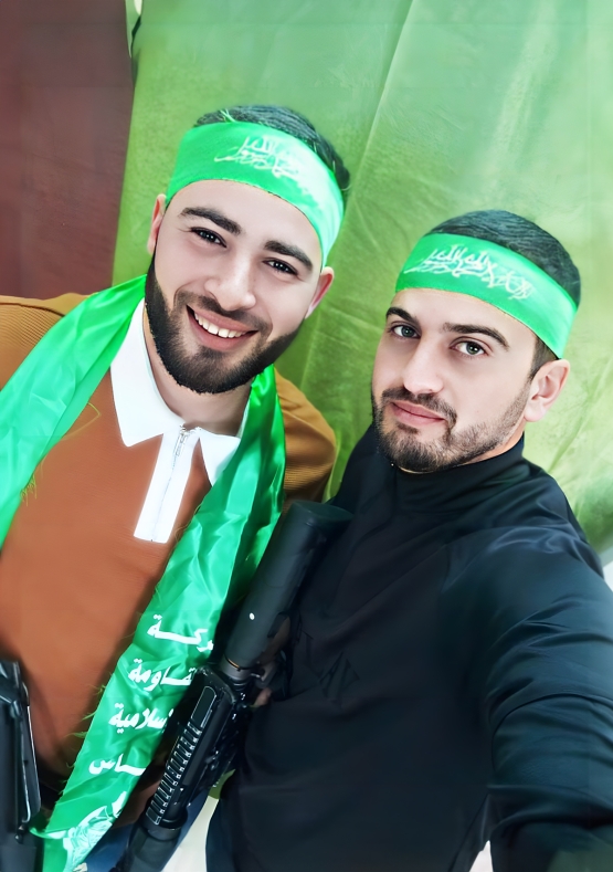 الشهيد القسامي/ خالد مصطفى صباح برفقة الشهيد مهند شحادة