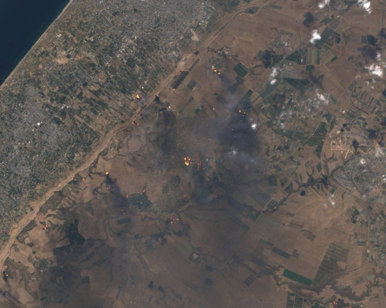 آثار القصف القسامي لمغتصبات ومواقع العدو خلال معركة طوفان الأقصى