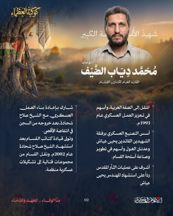 شهيد الأمة الكبير/ محمد دياب الضيف 